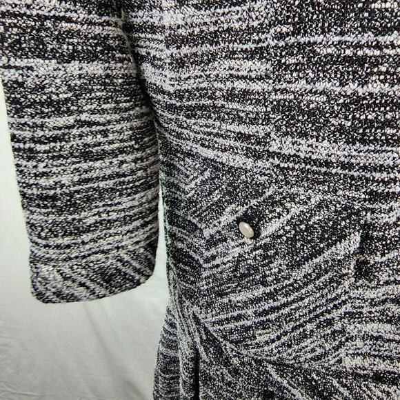 Karl Lagerfeld Paris Women’s Medium (10) 2-Piece Suit Black White Jacket & Skirt - Picture 7 of 13